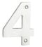 CARLISLE BRASS NUM10104BSS 100 X 74 X 5MM NUMBER 4 - FACE FIX G304