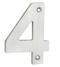 CARLISLE BRASS NUM10104SSS 100 X 74 X 5MM NUMBER 4 - FACE FIX G304