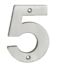 CARLISLE BRASS NUM10105SSS 100 X 73 X 5MM NUMBER 5 - FACE FIX G304