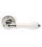 CARLISLE BRASS PLWCP PORCELAIN - LEVER FURNITURE (PLAIN WHITE) CHROME 57MM - PAIR