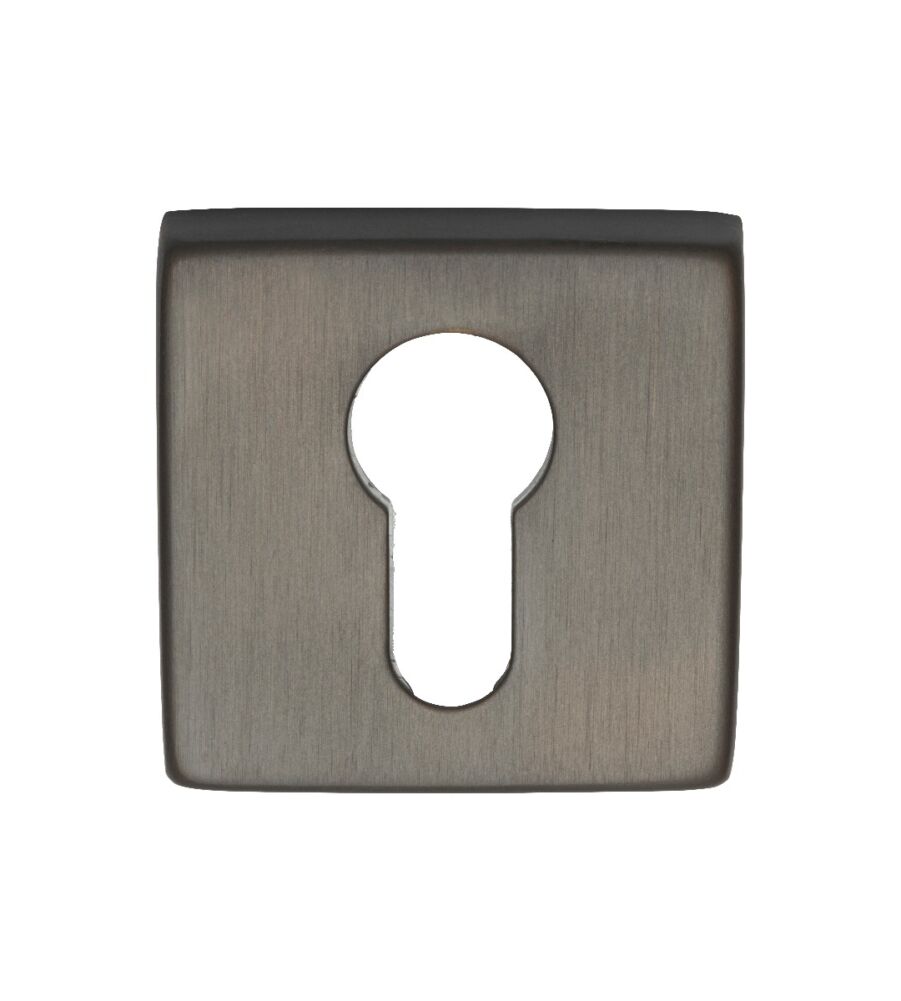 CARLISLE BRASS QE001MBRZ ESCUTCHEON - EURO PROFILE ON CONCEALED FIX SQUARE ROSE ARTQE BUO (PLAIN BRONZE MATT) - PAIR