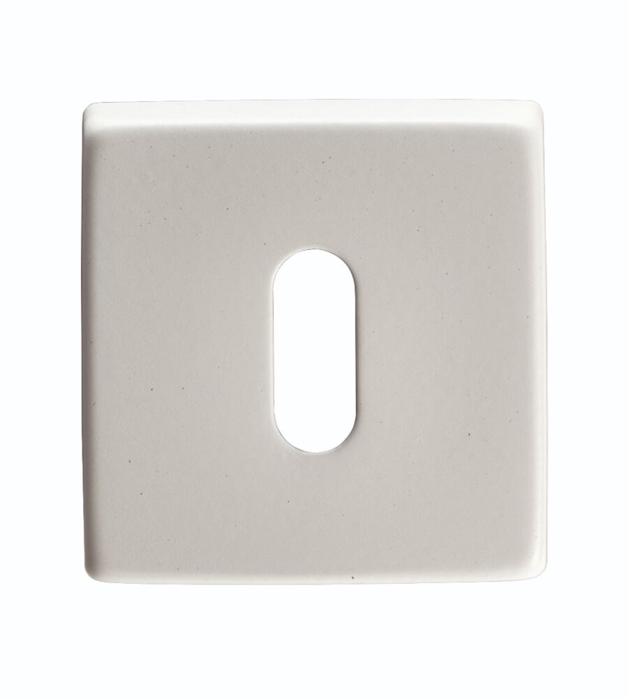 CARLISLE BRASS QE003WH ESCUTCHEON - LOCK PROFILE ON CONCEALED FIX SQUARE ROSE ARTQE WHT (MATT WHITE)