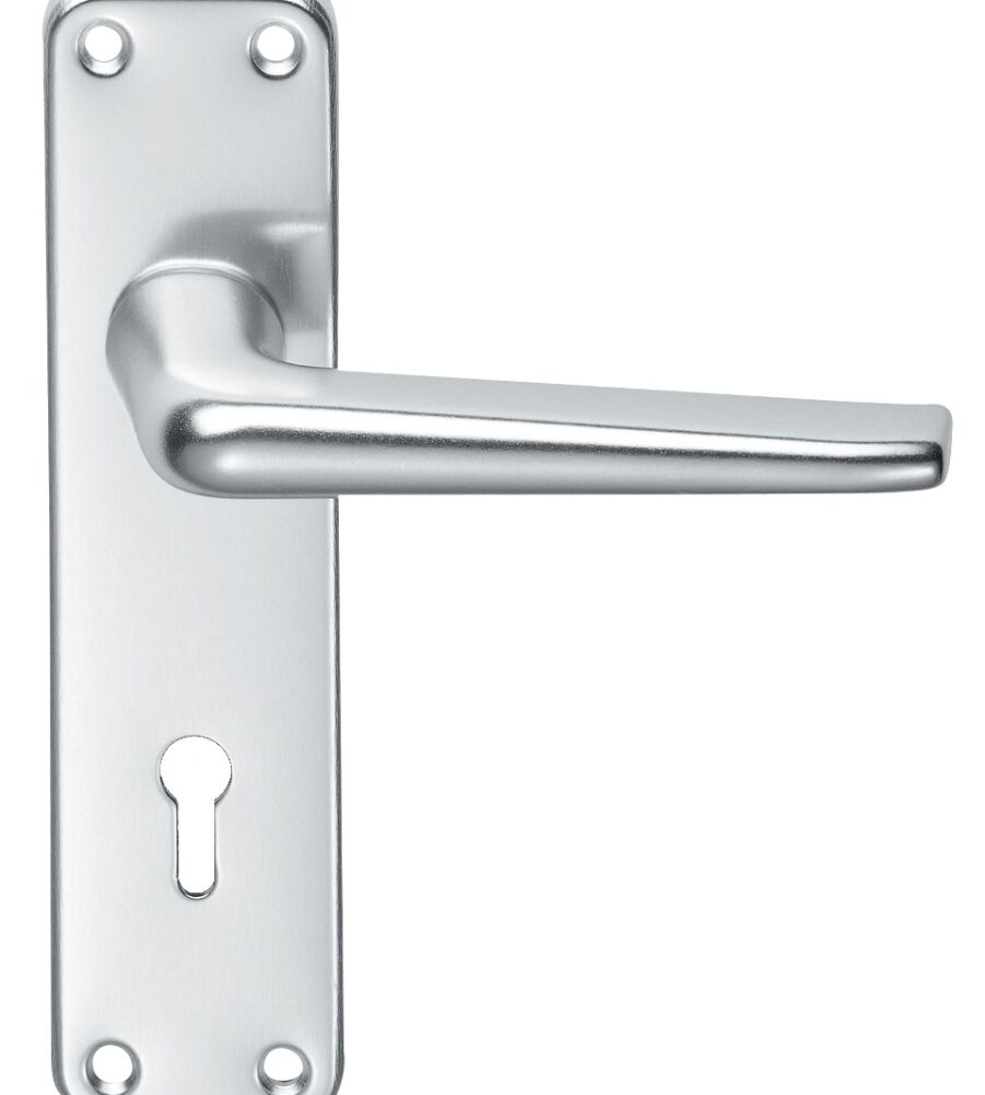 CARLISLE BRASS SAA21/BP ALUMINIUM LEVER ON BACKPLATE - LOCK 57MM C/C  - PAIR