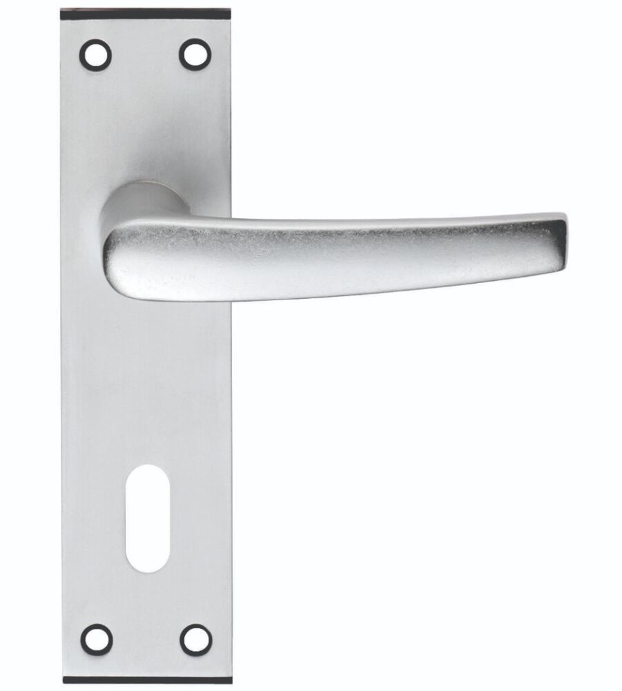 CARLISLE BRASS SAA60 ALUMINIUM MIAL LEVER ON BACKPLATE - LOCK 57MM C/C 150MM X 38MM - PAIR