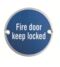 CARLISLE BRASS SEX4015SAA FIRE DOOR KEEP LOCKED SYMBOL