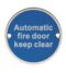 CARLISLE BRASS SEX1022BSS 76 X 1.5MM AUTOMATIC FIRE DOOR KEEP CLEAR SIGN - FACE FIX 