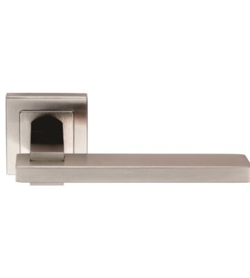 Carlisle Brass SSL1402SSS Tange Designer Lever On Square Sprung Rose – Heso Spindle G304 – Pair