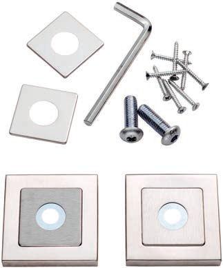 Carlisle Brass SSR1405SSS/Duo Steelworx Square Rose Pack (Pair) 52 X 8mm To Suit Ssd Ssf & Ssm Pull Handles – Pair