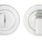 CARLISLE BRASS SW107BSS STEELWORX TURN & RELEASE ON CONCEALED FIX ROUND ROSE NO INDICATOR (50MM X 6MM) - SET