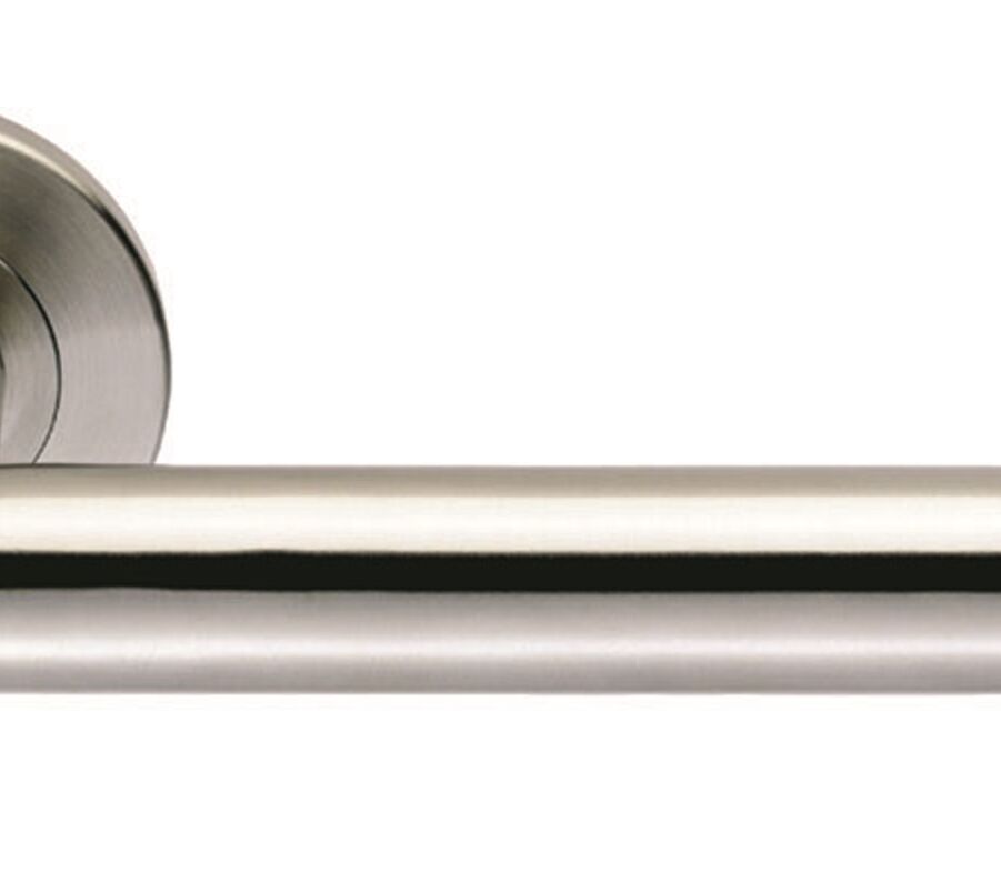 CARLISLE BRASS SW13SSS STEELWORX 19MM DIA MITRED LEVER ON CONCEALED BEARING ROSE G316 - PAIR