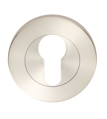 Carlisle Brass SW4102SSS Steelworx – Escutcheon Euro Profile On Concealed Fix Threaded Round Rose 53 X 8