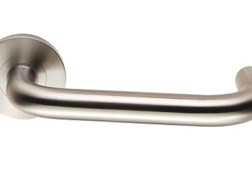 Carlisle Brass SW4150SSS 316 Grade 22mm Dia-Grade 4 Dda Ambulant Lever On Ss Threaded Rose 55 X 8mm Satin – Pair