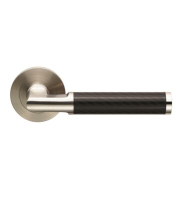 Carlisle Brass SWL1118SSS Steelworx Carbon Lever On Concealed Fix Round Rose – Pair