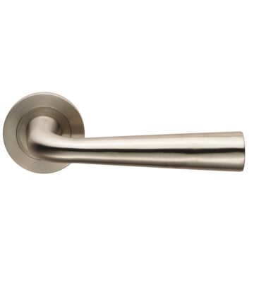 Carlisle Brass SWL1158SSS Steelworx Flavi Lever On Concealed Fix Round Rose – Pair