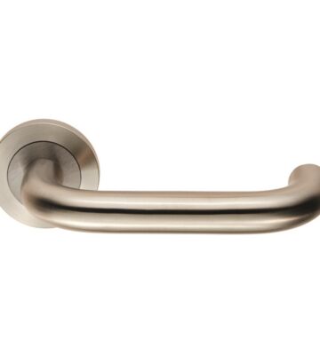 Carlisle Brass SWL1190SSS Steelworx Nera Lever On Concealed Fix Round Rose – Pair