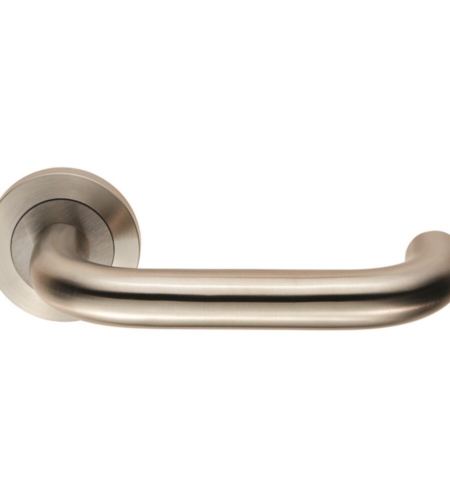 CARLISLE BRASS SWL1190SSS STEELWORX NERA LEVER ON CONCEALED FIX ROUND ROSE - PAIR