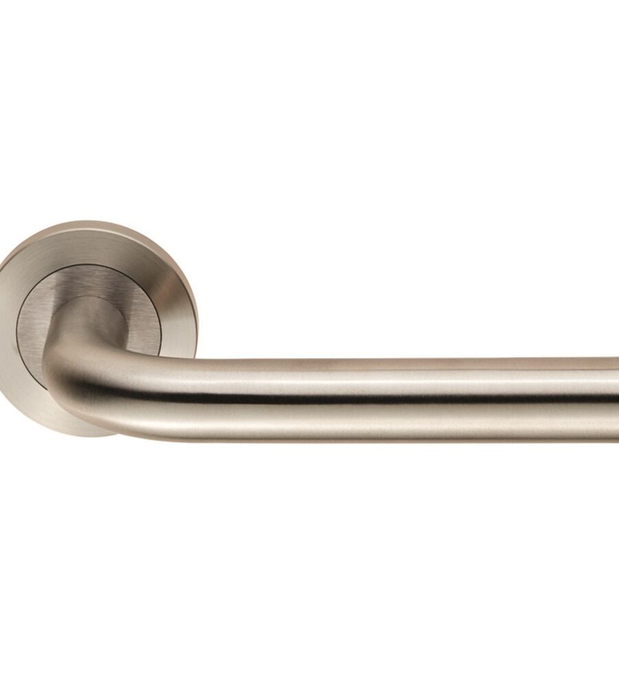 CARLISLE BRASS SWL1191SSS STEELWORX SPIRA LEVER ON CONCEALED FIX ROUND ROSE - PAIR
