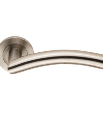 Carlisle Brass SWL1196SSS Steelworx Dresda Lever On Concealed Fix Round Rose – Pair