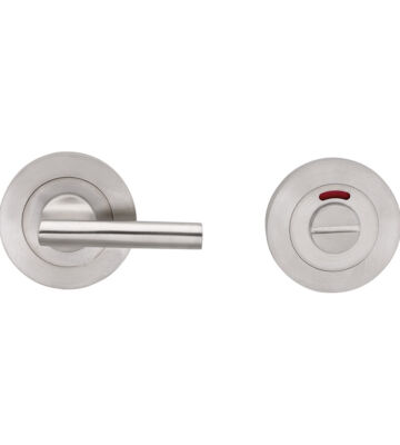 Carlisle Brass SWT1025-ISSS Steelworx Swl Turn & Release On Concealed Fix Round Rose With Indicator (Large Turn) – Set