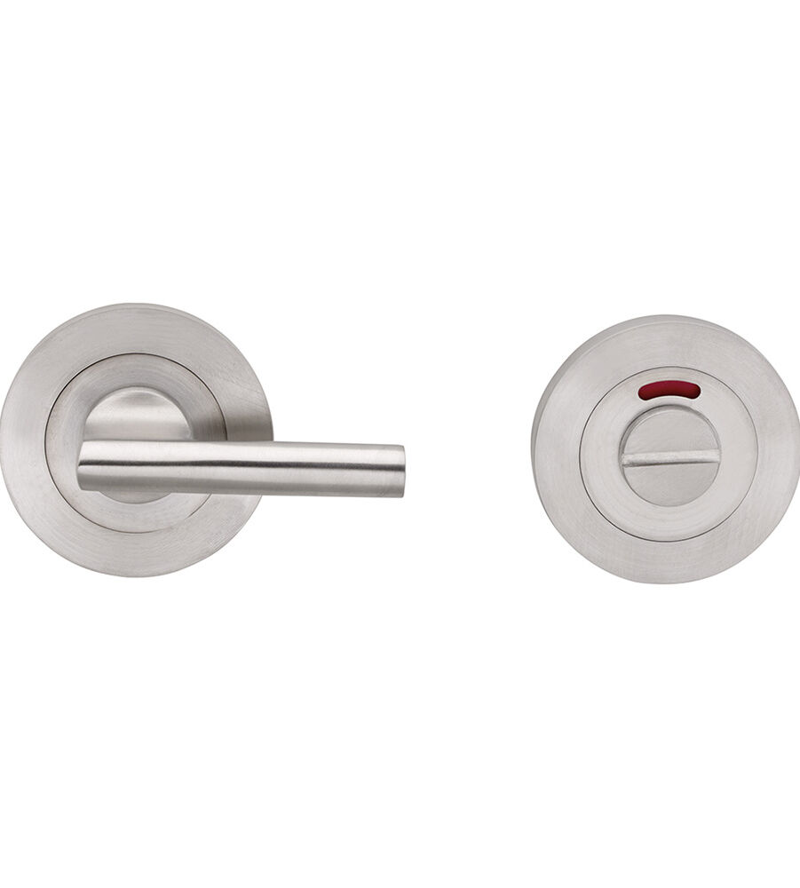 CARLISLE BRASS SWT1025-ISSS STEELWORX SWL TURN & RELEASE ON CONCEALED FIX ROUND ROSE WITH INDICATOR (LARGE TURN)  - SET