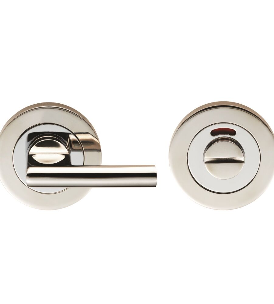 CARLISLE BRASS SWT1025DUO STEELWORX SWL TURN & RELEASE ON CONCEALED FIX ROUND ROSE (LARGE TURN) - SET