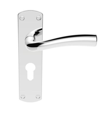 Carlisle Brass SZC051YCP Serozzetta Cinco Lever On Backplate – Lock Euro Profile 47.5mm C/C 42mm X 170mm – Pair