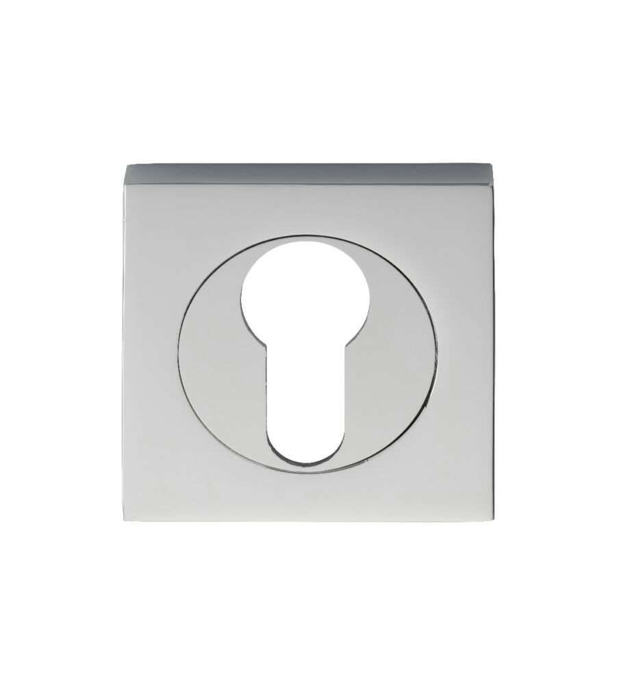 CARLISLE BRASS SZM001SQCP SEROZZETTA EURO PROFILE ESCUTCHEON ON CONCEALED FIX SQUARE ROSE 52MM