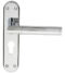 CARLISLE BRASS SZM044YCP SEROZZETTA SCOPE LEVER ON BACKPLATE - EURO PROFILE 47.5MM C/C  180 X 40MM - PAIR
