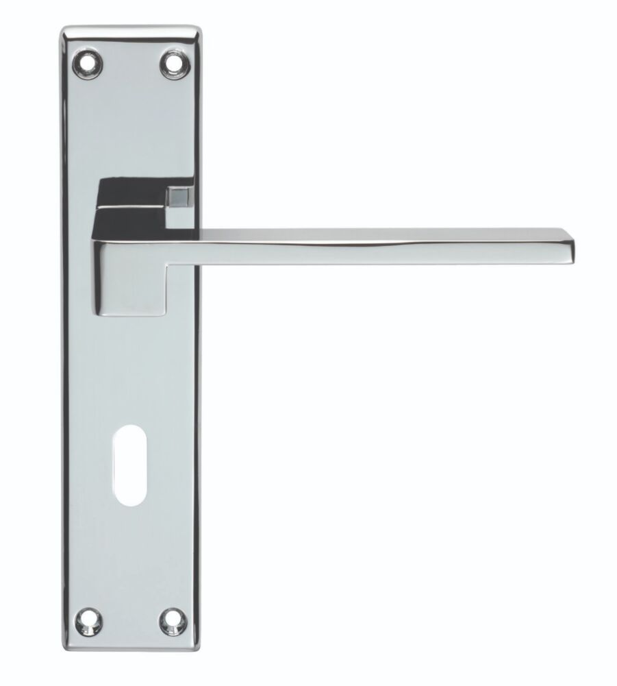 CARLISLE BRASS SZM371CP SEROZZETTA EQUI LEVER ON BACKPLATE - LOCK 57MM C/C   180MM X 40MM - PAIR