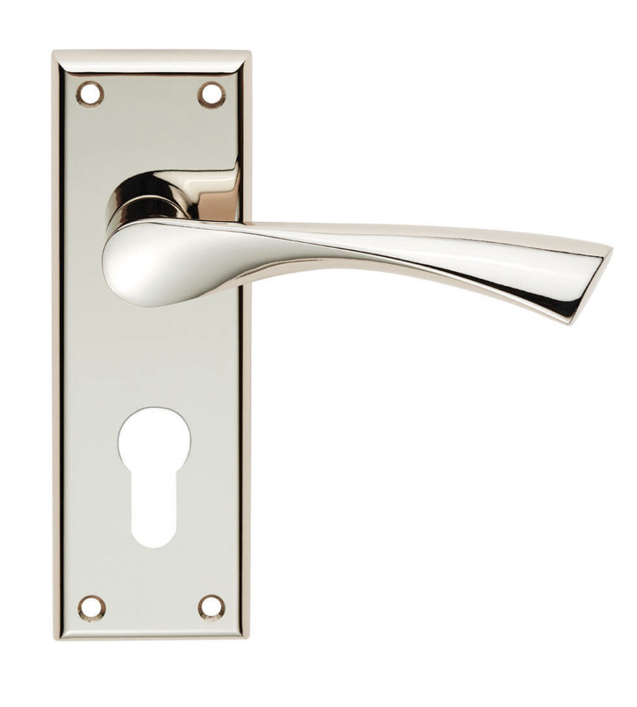 CARLISLE BRASS SZR021YPN SEROZZETTA VENTI LEVER ON BACKPLATE - EURO 47.5MM - PAIR