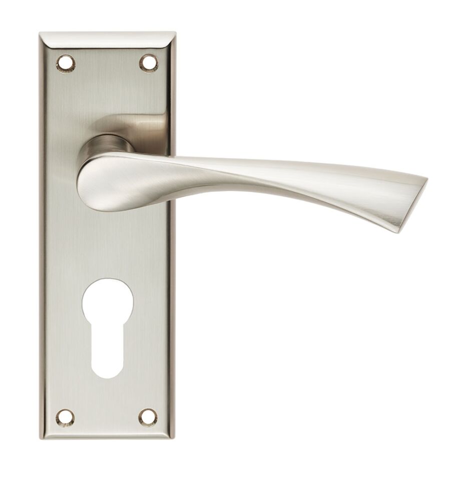 CARLISLE BRASS SZR021YSN SEROZZETTA VENTI LEVER ON BACKPLATE - EURO 47.5MM - PAIR