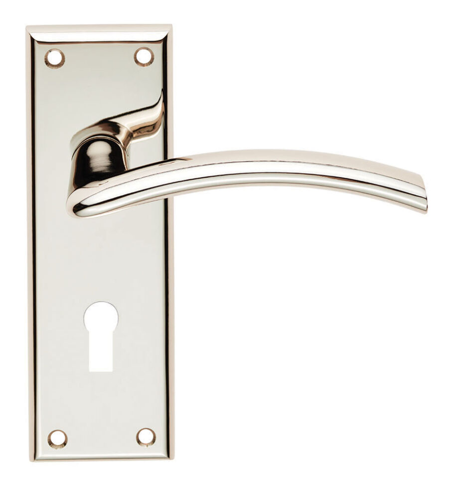 CARLISLE BRASS SZR031PN SEROZZETTA TRENTA LEVER ON BACKPLATE - LOCK 57MM - PAIR