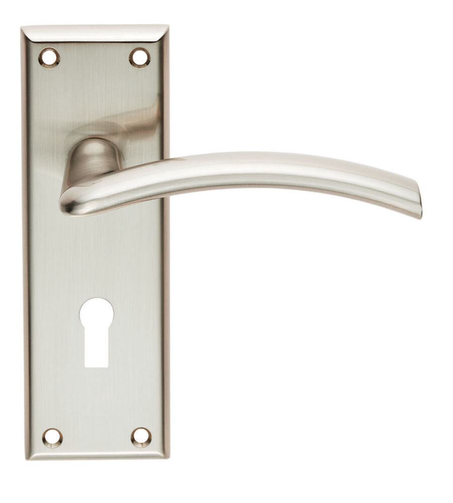 CARLISLE BRASS SZR031SN SEROZZETTA TRENTA LEVER ON BACKPLATE - LOCK 57MM - PAIR