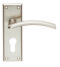 CARLISLE BRASS SZR031YSN SEROZZETTA TRENTA LEVER ON BACKPLATE - EURO 47.5MM - PAIR