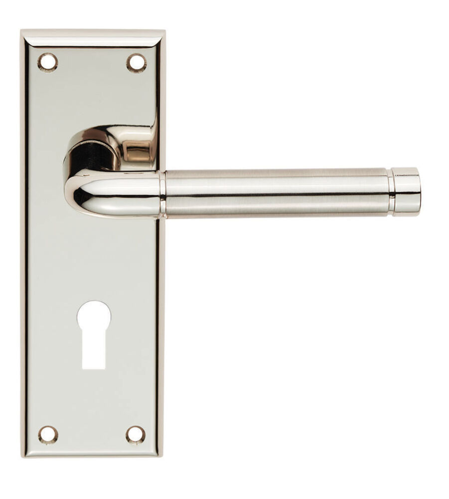 CARLISLE BRASS SZR041PNSN/RP SEROZZETTA QUARANTA LEVER ON BACKPLATE - LOCK 57MM - PAIR