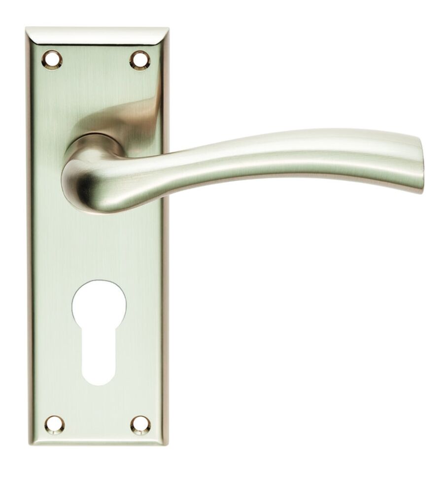 CARLISLE BRASS SZR051YSN SEROZZETTA CINQUANTA LEVER ON BACKPLATE - EURO 47.5MM - PAIR