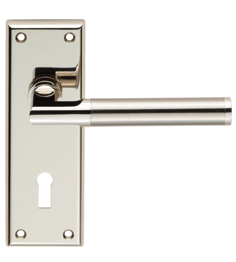 CARLISLE BRASS SZR061PNSN SEROZZETTA SESSANTA LEVER ON BACKPLATE - LOCK 57MM - PAIR