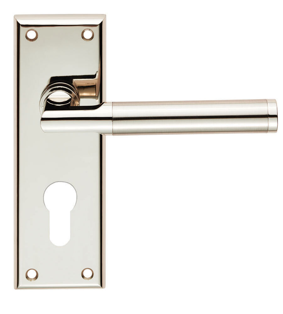 CARLISLE BRASS SZR061YPNSN SEROZZETTA SESSANTA LEVER ON BACKPLATE - EURO 47.5MM - PAIR