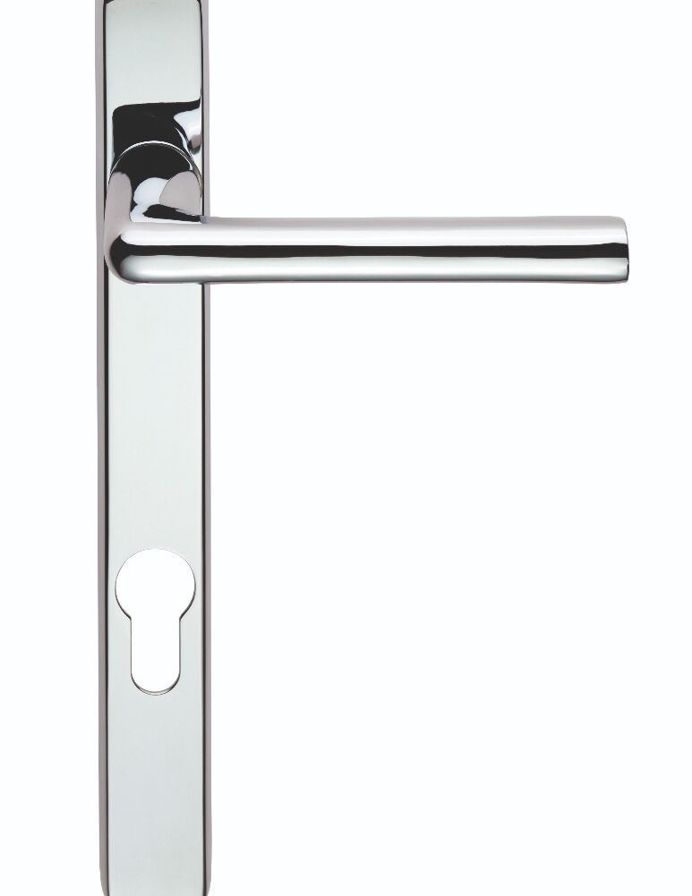 CARLISLE BRASS SZS01NP92CP SEROZZETTA ROSA LEVER ON NARROW PLATE - LOCK EURO PROFILE 92MM C/C  220MM X 26MM - PAIR