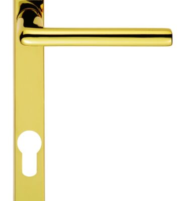 Carlisle Brass SZS01NP92PVD Serozzetta Rosa Lever On Narrow Plate – Lock Euro Profile 92mm C/C 220mm X 26mm – Pair