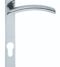 CARLISLE BRASS SZS03NP92CPLH SEROZZETTA VERDE LEVER ON NARROW PLATE - LOCK EURO PROFILE (92MM C/C) LEFT HAND  220MM X 26MM - PAIR