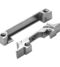 CARLISLE BRASS TL9ANP REBATE SET TO SUIT BOLT THROUGH TUBULAR LATCHES 13MM X 21MM