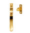 CARLISLE BRASS V1006LCK VICTORIAN - CASEMENT FASTENER WEDGE PATTERN - LOCKABLE SUITABLE FOR WEATHER STRIPPED WINDOWS 57MM X 13MM