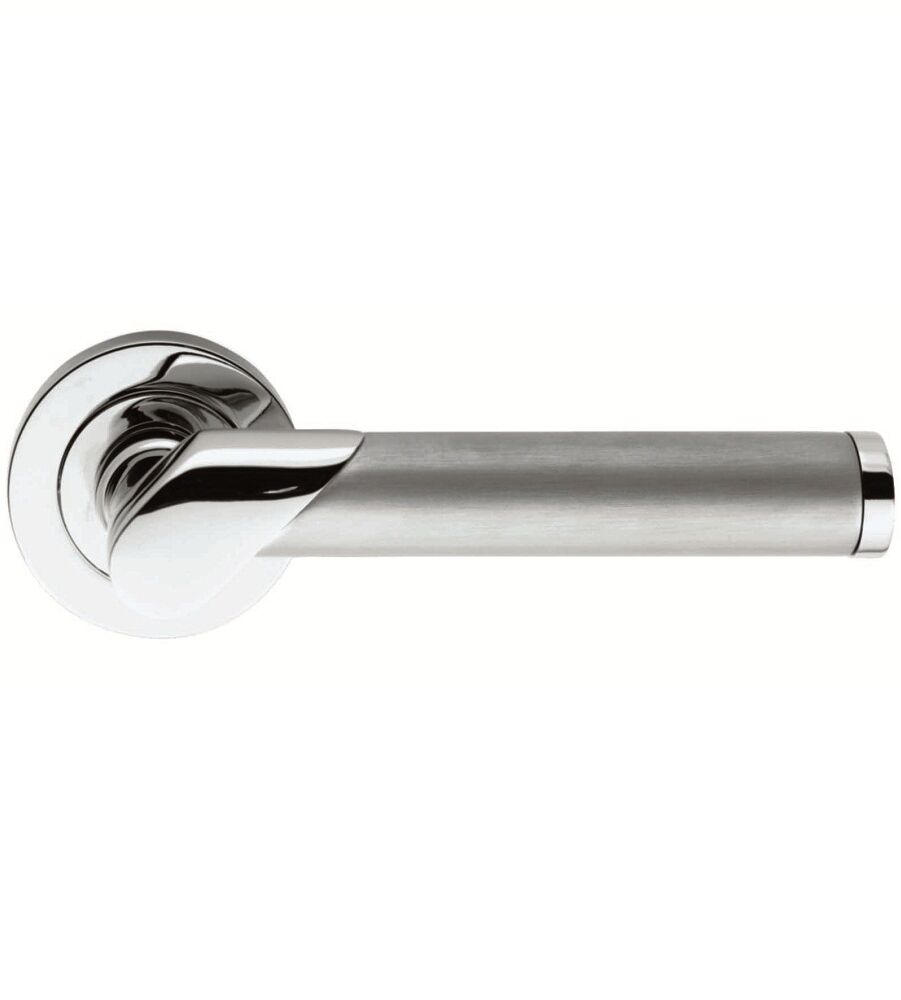 CARLISLE BRASS ZIN3139PC/SC SEROZZETTA IRWIN LEVER ON ROUND ROSE CONCEALED FIX - (DUAL FINISH) - PAIR