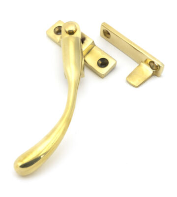 From The Anvil Polished Brass Night-Vent Locking Peardrop Fastener – LH