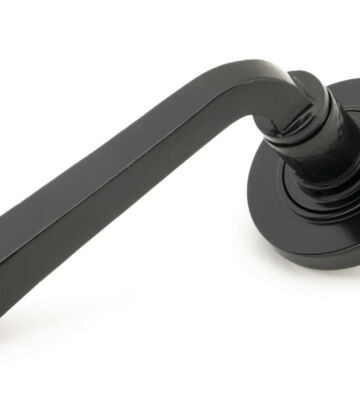 From The Anvil Black Avon Round Lever On Rose Set (Plain)