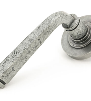 From The Anvil Pewter Avon Round Lever On Rose Set (Plain)