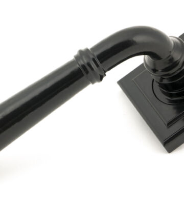 From The Anvil Black Regency Lever on Rose Set (Square)