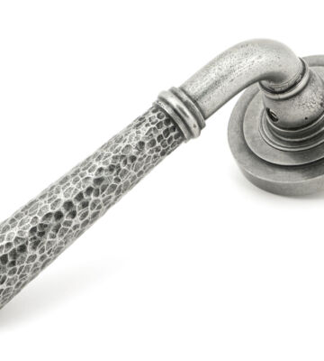 From The Anvil Pewter Hammered Newbury Lever on Rose Set (Art Deco)