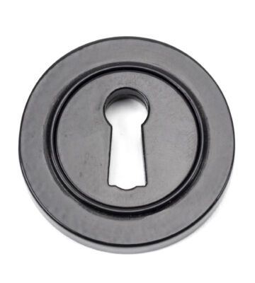 From The Anvil Black Round Escutcheon (Plain)